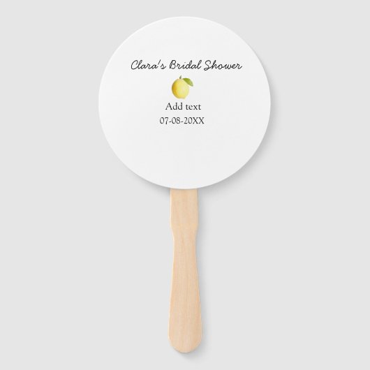 Éventail Douche nuptiale citron moderne simple minimum rust (Dos)