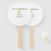 Éventail Douche nuptiale citron moderne simple minimum rust (Devant et derrière)