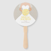 Éventail Douche nuptiale jaune rose robe blanche sur mesure (Dos)