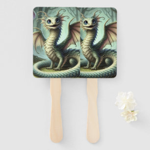 Éventail Dragon Jabberwocky Mignon Créature Fantastique Art