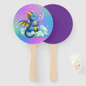 Éventail Dragon mignon/Whimsical (Devant et derrière)