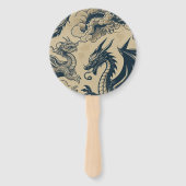 Éventail Dragons Fantasy Antiquisés (Dos)