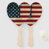 Éventail Drapeau américain (Devant et derrière)