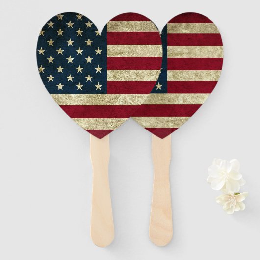 Éventail Drapeau américain (Devant et derrière)