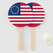 Éventail Drapeau américain Betsy Ross (Devant et derrière)