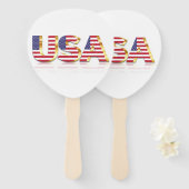 Éventail Drapeau américain Patriotique (Devant et derrière)