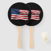 Éventail Drapeau américain patriotique États-Unis (Devant et derrière)