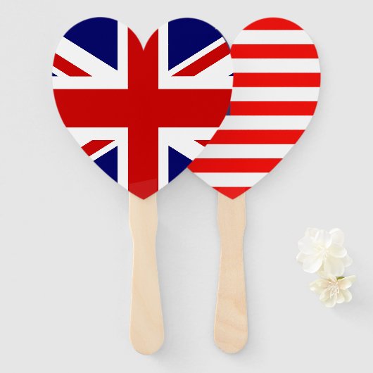 Éventail Drapeau anglais international (Devant et derrière)