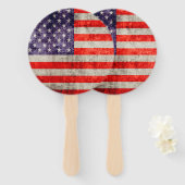 Éventail Drapeau antiquité américain (Devant et derrière)