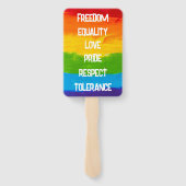 Éventail Drapeau arc-en-ciel gay lesbienne LGBT (Dos)