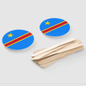 Éventail Drapeau Congo Kinshasa (Non-assemblé)