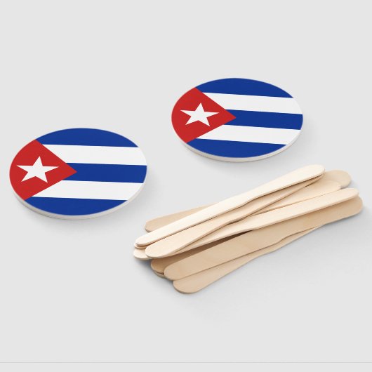 Éventail Drapeau Cuba (Non-assemblé)