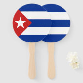 Éventail Drapeau Cuba (Devant et derrière)