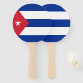 Éventail Drapeau Cuba (Devant et derrière)