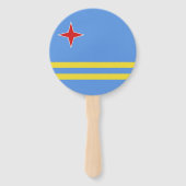 Éventail Drapeau d'Aruba (Dos)