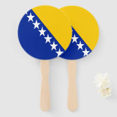 Éventail Drapeau de Bosnie-Herzégovine patriotique (Devant et derrière)
