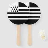 Éventail Drapeau de Bretagne patriotique (Devant et derrière)