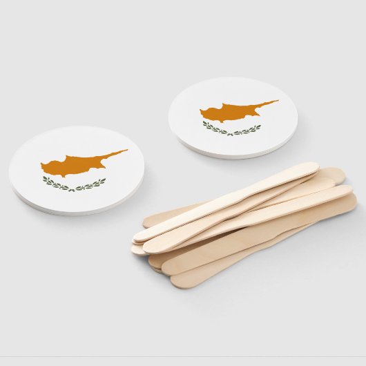 Éventail Drapeau de Chypre (Non-assemblé)