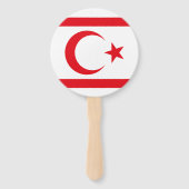 Éventail Drapeau de Chypre du Nord (Dos)