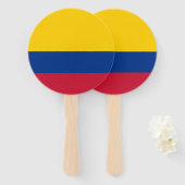 Éventail Drapeau de Colombie (Devant et derrière)