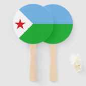 Éventail Drapeau de Djibouti (Devant et derrière)