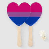 Éventail Drapeau de fierté bisexuel (Devant et derrière)