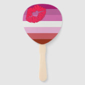 Éventail Drapeau de fierté lesbienne au rouge à lèvres Slip (Dos)
