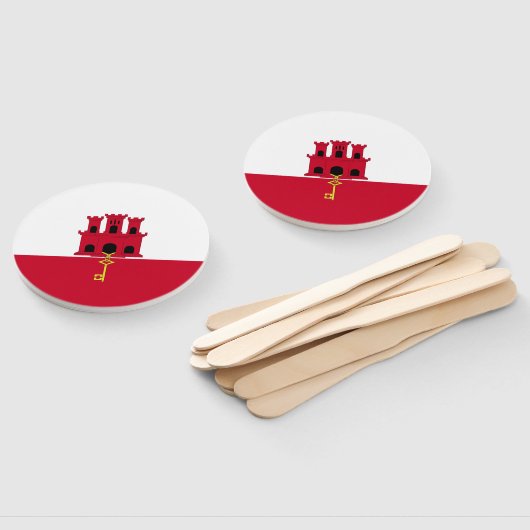 Éventail Drapeau de Gibraltar (Non-assemblé)