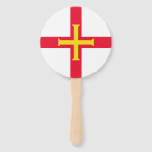Éventail Drapeau de Guernesey (Dos)
