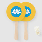 Éventail Drapeau de Kalmoukie (Devant et derrière)