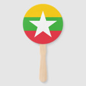 Éventail Drapeau de la Birmanie (Dos)