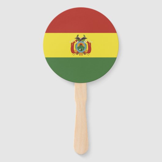 Éventail Drapeau de la Bolivie (Devant)