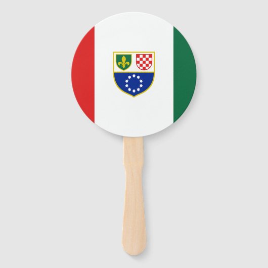 Éventail Drapeau de la Fédération de Bosnie (Devant)