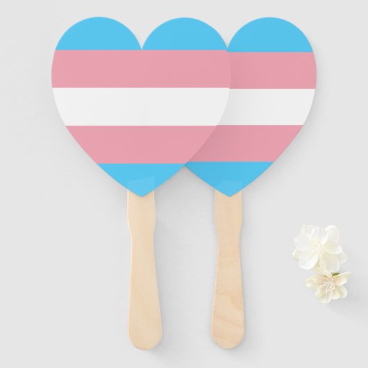 Éventail Drapeau de la fierté transgenre - LGBT Rainbow (Devant et derrière)