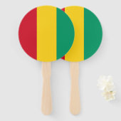 Éventail Drapeau de la Guinée (Devant et derrière)