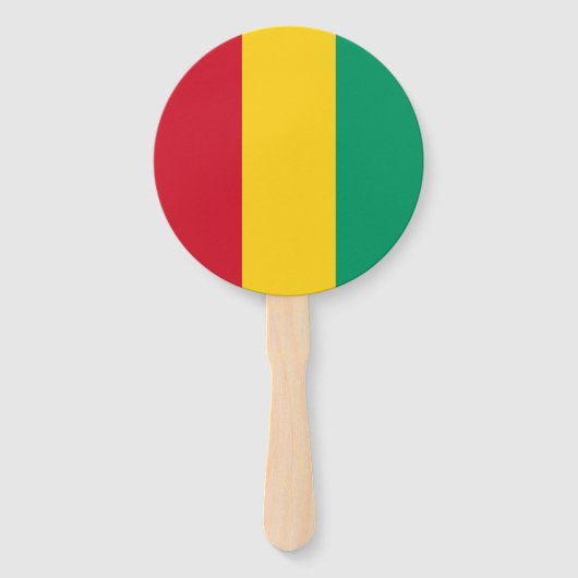Éventail Drapeau de la Guinée (Devant)