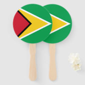 Éventail Drapeau de la Guyane (Devant et derrière)