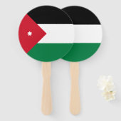 Éventail Drapeau de la Jordanie (Devant et derrière)