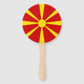 Éventail Drapeau de la Macédoine du Nord (Dos)