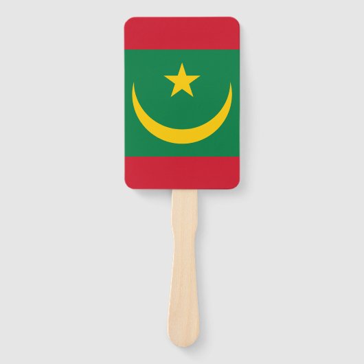 Éventail Drapeau de la Mauritanie (Devant)