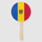 Éventail Drapeau de la Moldavie (Dos)