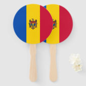 Éventail Drapeau de la Moldavie (Devant et derrière)