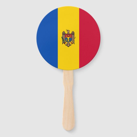 Éventail Drapeau de la Moldavie (Devant)