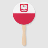 Éventail Drapeau de la Pologne (Dos)