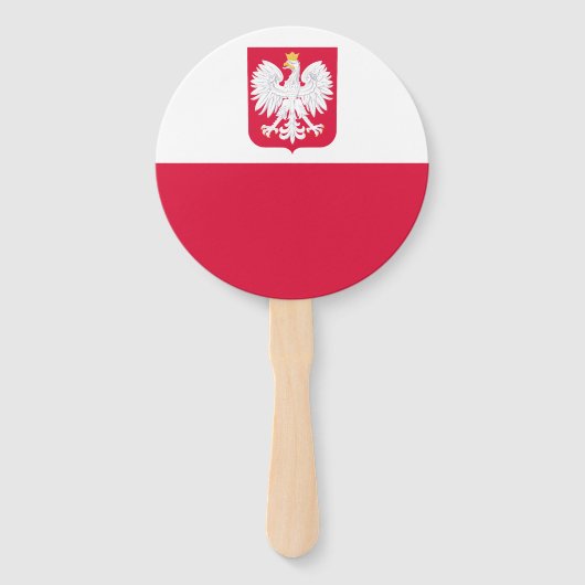 Éventail Drapeau de la Pologne (Devant)