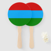 Éventail Drapeau de la République de Carélie (Devant et derrière)