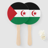 Éventail Drapeau de la République démocratique arabe sahrao (Devant et derrière)