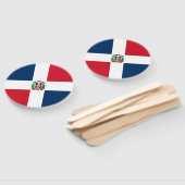 Éventail Drapeau de la République Dominicaine (Non-assemblé)