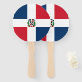 Éventail Drapeau de la République Dominicaine (Devant et derrière)