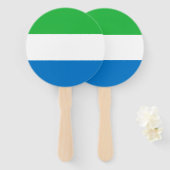 Éventail Drapeau de la Sierra Leone (Devant et derrière)